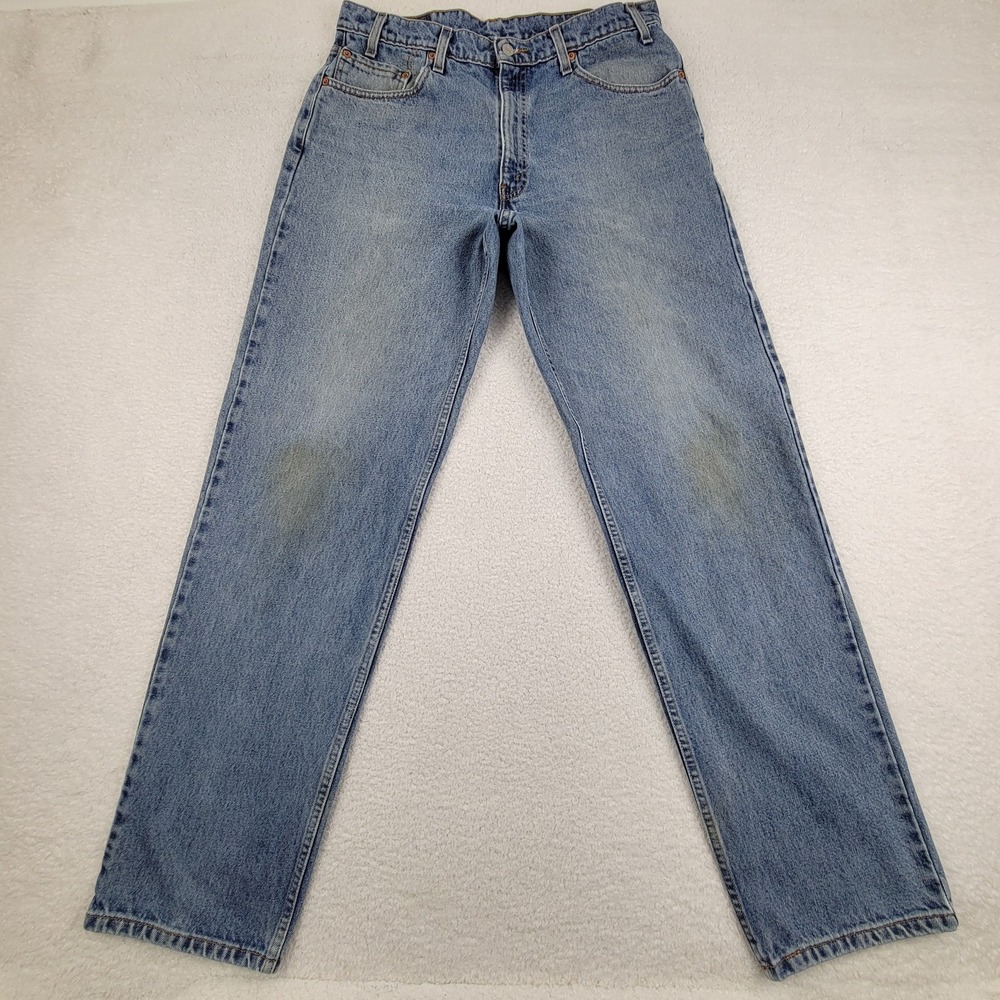 Vintage Levis 550 Jeans Mens 34x34 Relaxed Fit Tapered Leg Blue Denim 90s Retro